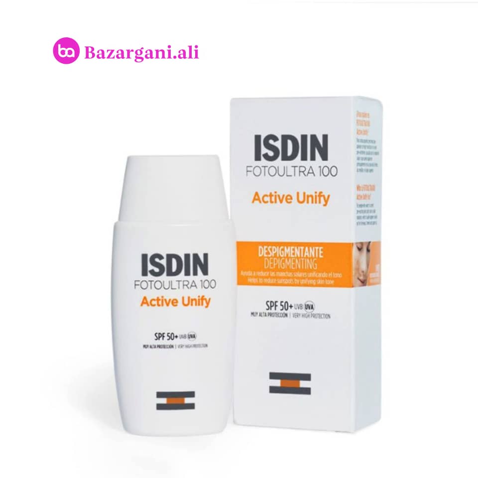 کرم ضد آفتاب ایزدین مدل ACTIVE UNIFY حاوی SPF50 حجم 50 میل