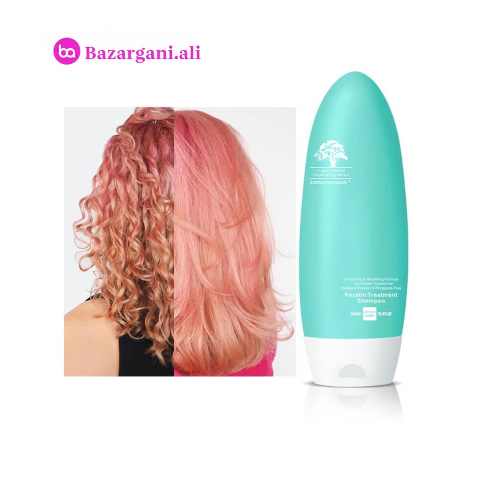 شامپو بدون سولفات فسفات و پاران{مخصوص موهای کراتینه}450میل