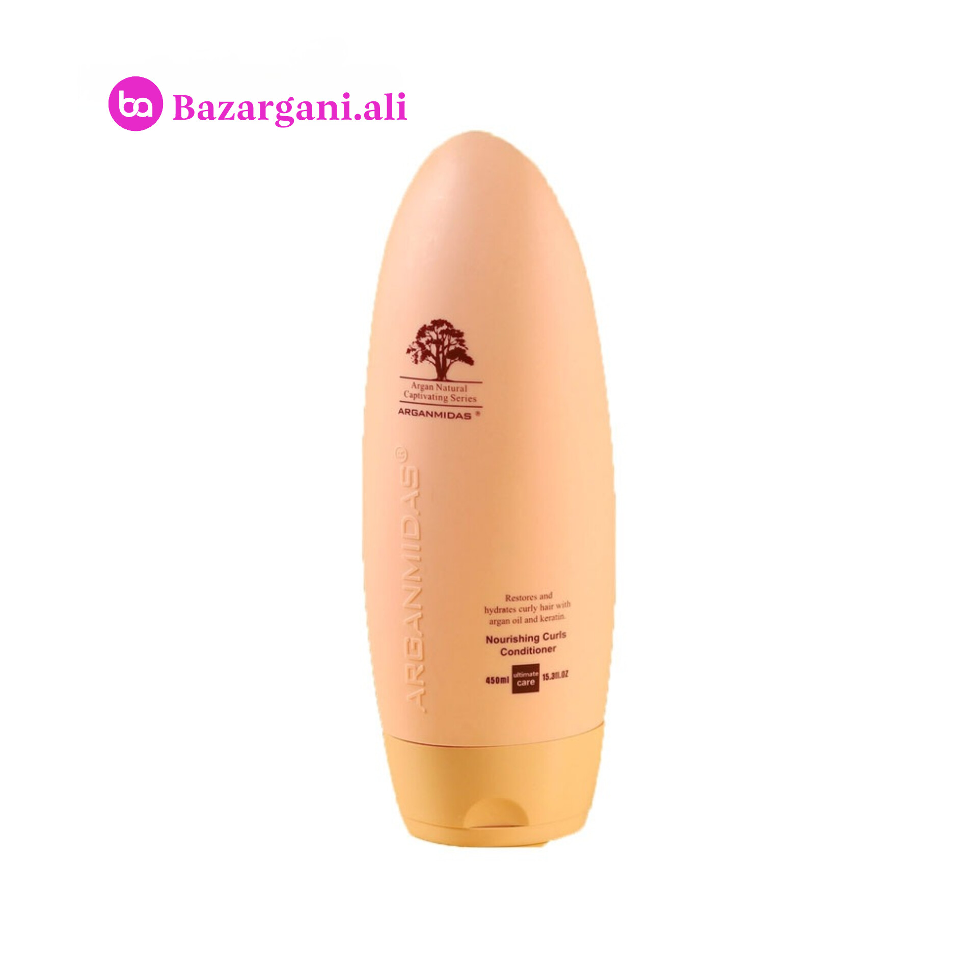 نرم كننده تقويت كننده موهاي فر آرگان میداس 450 ميل 4