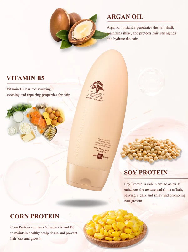 شامپو تقويت كننده موهاي فر آرگان میداس 450 ميل