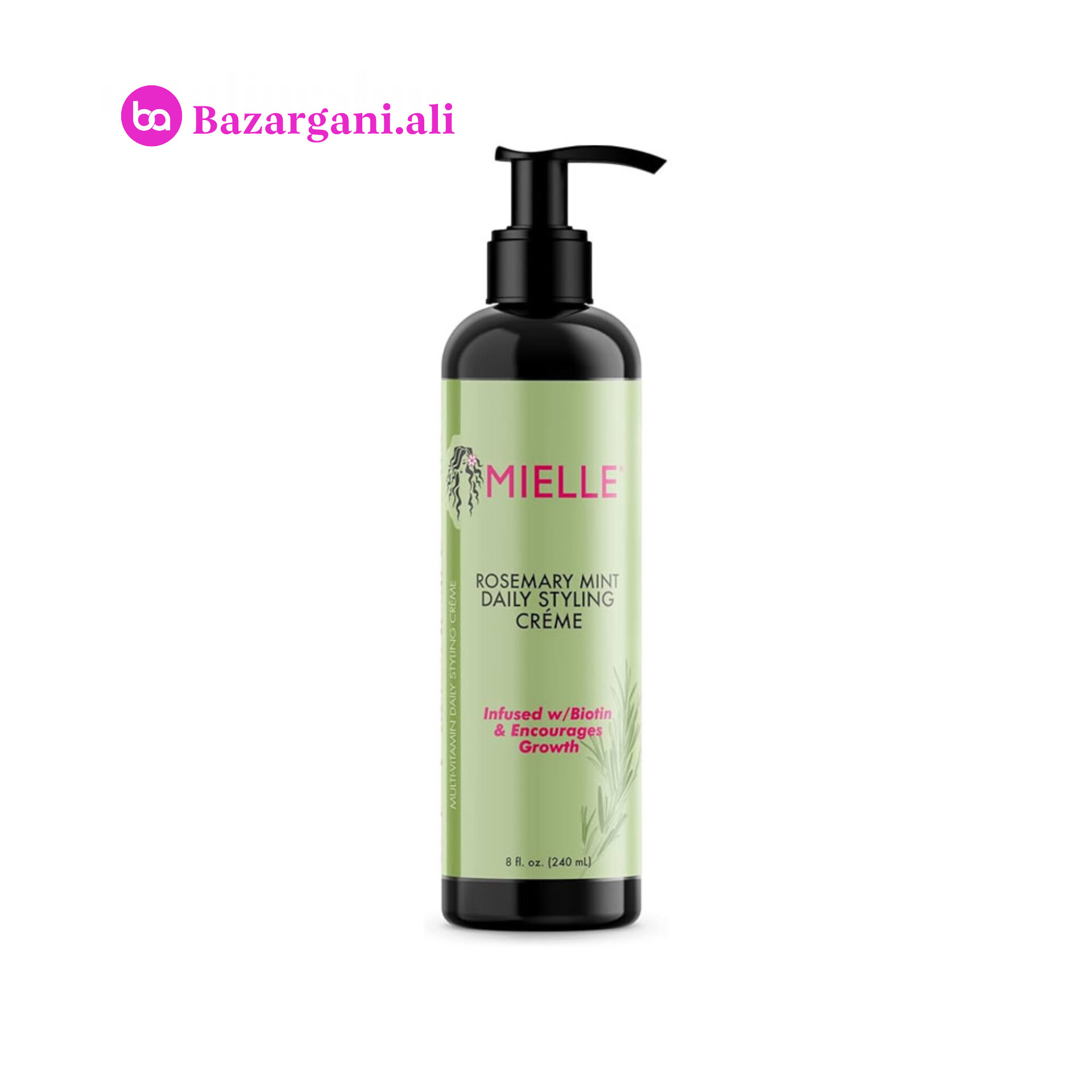 کرم موی فر روزانه ضد ریزش رزماری مایل Mielle Organics Rosemary Mint Daily Styling Crem